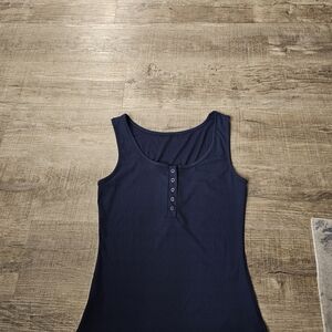 Navy Blue Sleeveless Top
